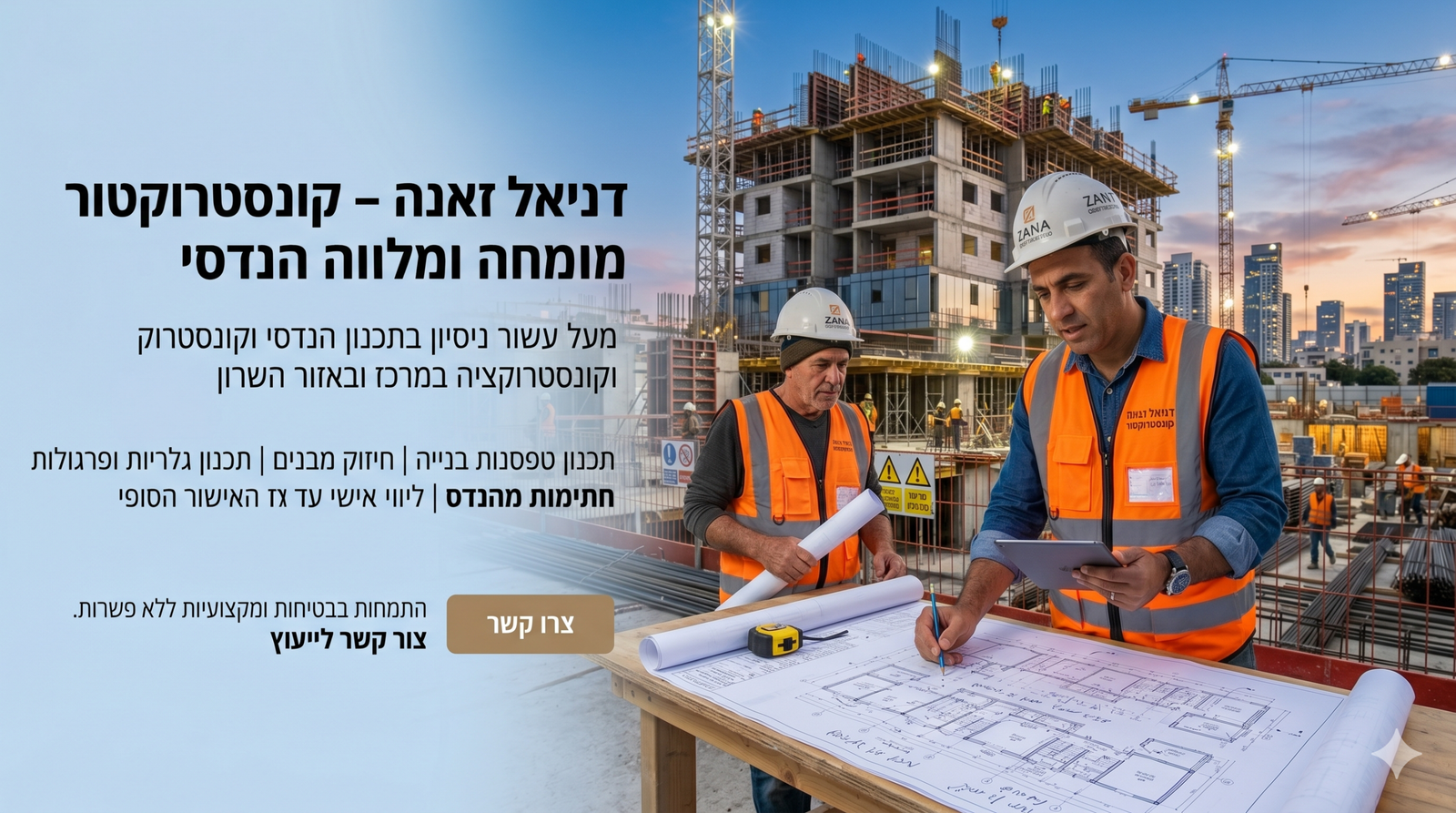 דניאל זאנה | קונסטרוקטור מומלץ | הנדסאי בניין