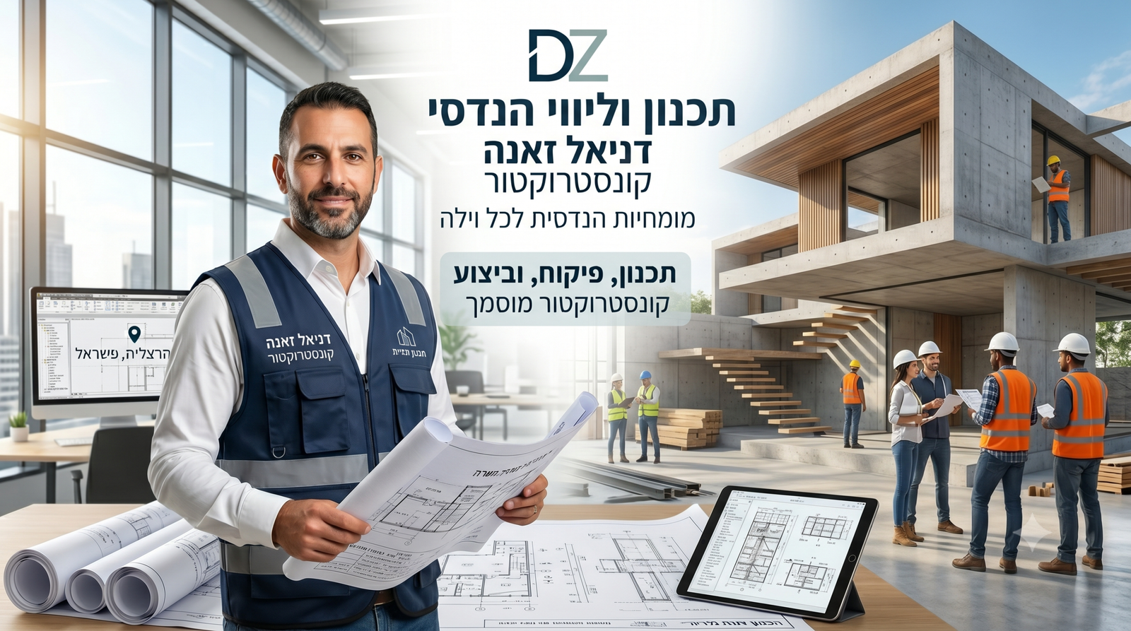 ליווי הנדסי דניאל זאנה קונסטרוקטור