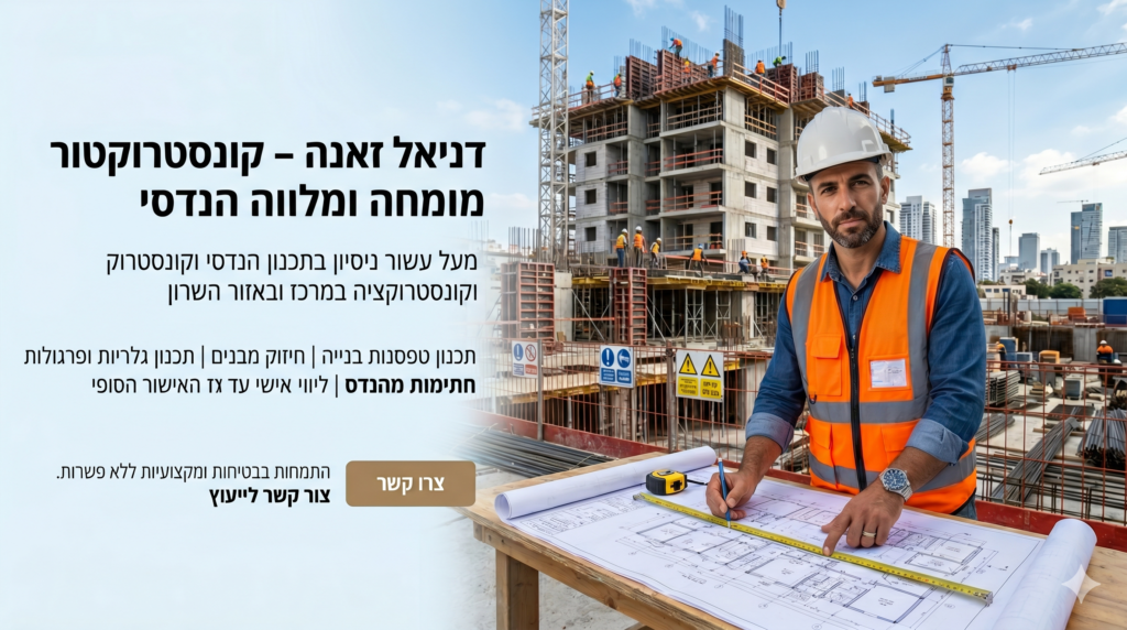 דניאל זאנה | קונסטרוקטור מומלץ | הנדסאי בניין
